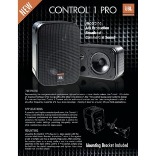 JBL Control 1 Pro高性能150瓦微型演播室監聽揚聲器150W黑色喇叭