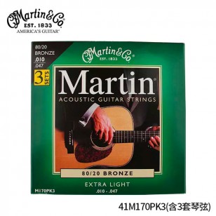 Martin馬丁41M170PK3民謠41MSP4000木7200吉他7050琴弦3套裝7100