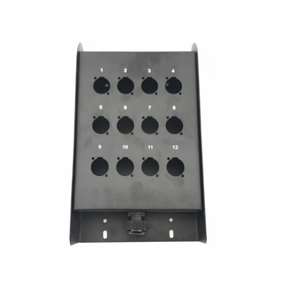 8路卡儂信息盒接線盒12孔位音頻傳聲盒流動舞台接線盒鐵盒