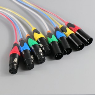 多通道音頻信號線纜車2~4~8路舞檯燈光音響信號線多芯卡儂連接線