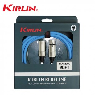 KIRLIN科林麥克風線藍色卡農線平衡電容卡儂公對母音頻話筒延長線
