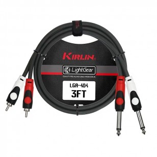 KIRLIN科林轉接線雙頻轉換線大二芯公轉2個蓮花頭音頻連接線