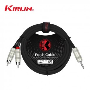 KIRLIN科林轉換線3.5三芯轉雙蓮花一分二Y型線音箱功放音頻連接線