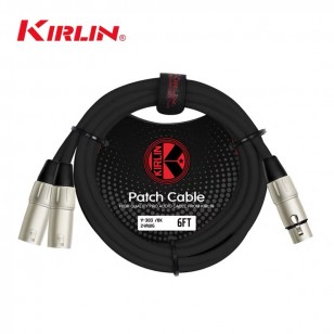 KIRLIN科林轉換線卡儂母對雙卡儂公一分二Y型轉接線麥克風話筒線