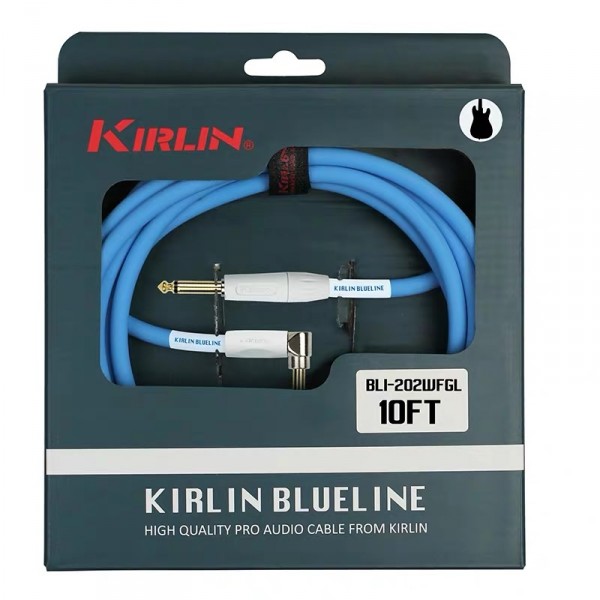 KIRLIN科林吉他線貝斯降噪線藍色鍍金頭樂器鏈接線音箱音頻連接線