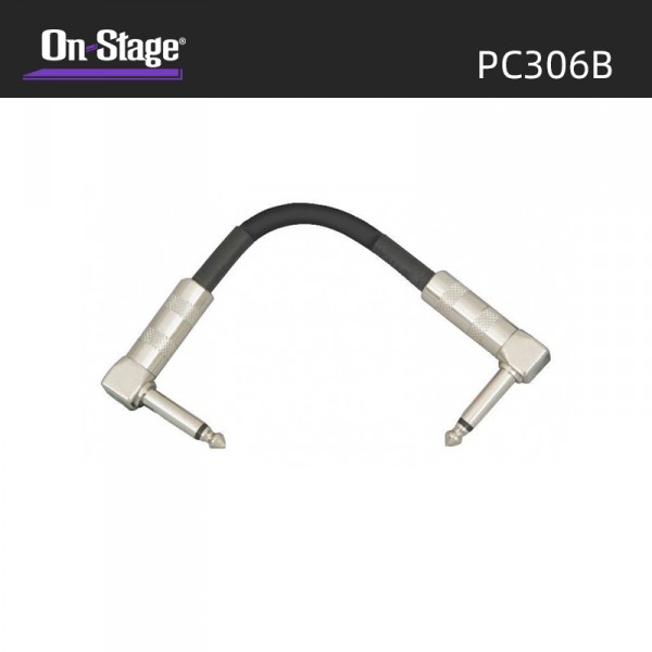 On-Stage吉他踏板連接線/直角連接線 PC306B（15cm)