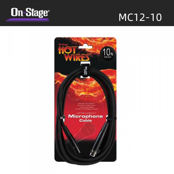 On-Stage樂器連接線/樂器配件/麥克風連接線HW MC12-10(3M)