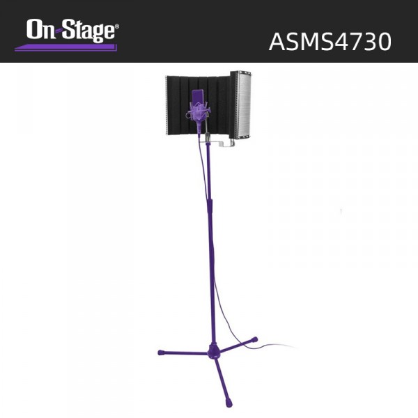 On-Stage話筒隔音屏隔音帶錄音吸音罩ASMS4730錄音屏障話筒防風屏
