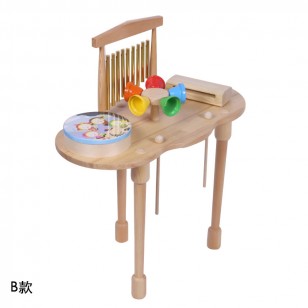 嬰兒樂器玩具搖鈴八音琴啟蒙套裝0-3早教玩具桌兒童敲打木制玩具